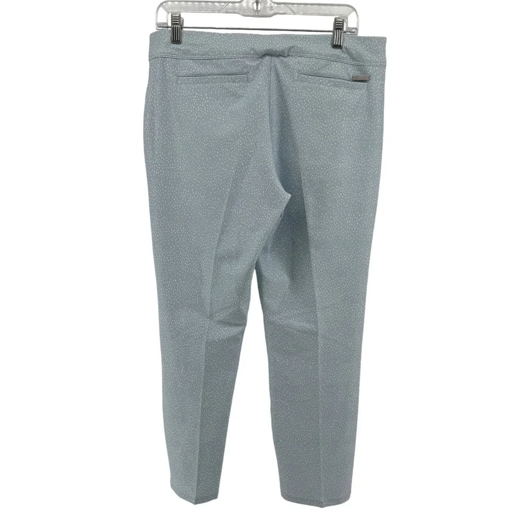 Adidas Womens Golf Pants Blue Gray Speckled Print Pull On Ankle Trousers Size M - Picture 3 of 4